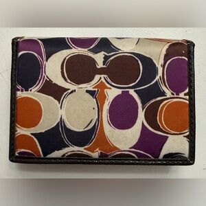 Coach Ashley scarf print wallet. 8 pockets